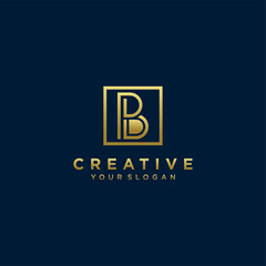 Initials b logo with modern concept a golden style color for the company Premium Vector. part 2
