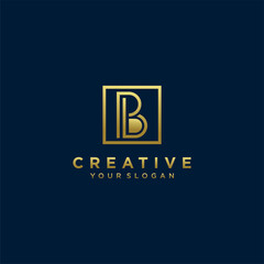 Initials b logo with modern concept a golden style color for the company Premium Vector. part 3