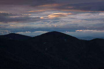 Abstraction in the sunset sky