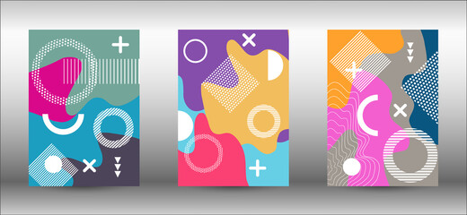 Memphis background set covers.