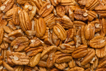 Pecan-nut isolated on white background.