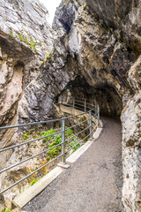 Rosenlaui glacier gorge in the Reichenbachtal valley in Switzerland