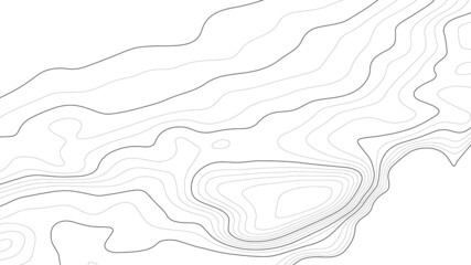 Topographic map.White background.Mountain relief. Vector illustration.