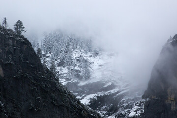 Mountains with a morning mist