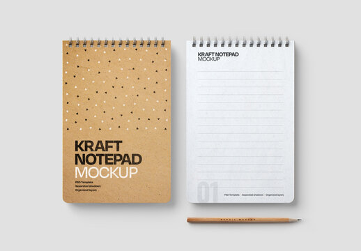 Kraft Notepad Mockup
