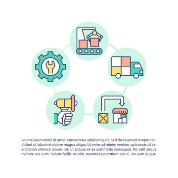 Expenses rightsizing concept icon with text. Mananging different processes in your company. PPT page vector template. Brochure, magazine, booklet design element with linear illustrations
