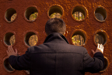 The man and the wall