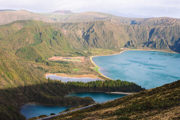 Lagoa do Fogo na Ilha de S&atilde;o Miguel, nos A&ccedil;ores
