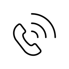 Call icon vector line icons phone, editable stroke isolated icon call