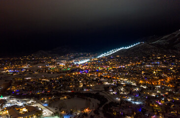 night view of Steamboat Springs 