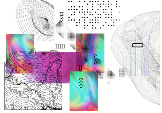 Modern Gothic Design Elements Illustration Set