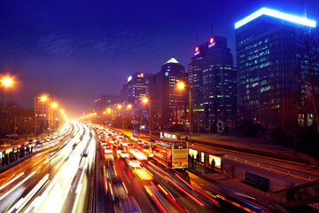 Fototapeta na wymiar Beijing Financial Street night view