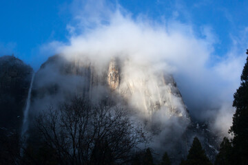 Mountain with a morning mist