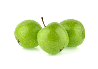 green apple isolated on white background.