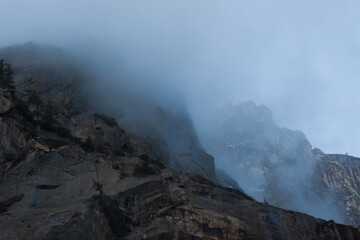 Mountain with a morning mist