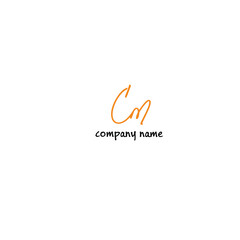 cm beauty monogram and elegant logo design