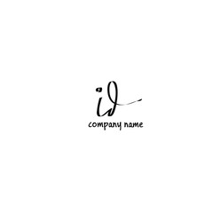 id beauty monogram and elegant logo design