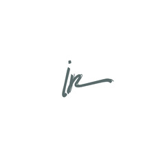 IR beauty monogram and elegant logo design