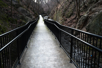 Fototapeta premium View of the historic Old Croton Aqueduct in New York State seen from Ossining Greenway