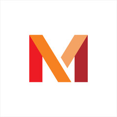 moder solid letter m logo design