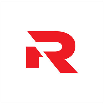 red letter r logo design