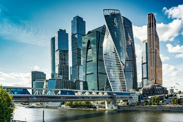 Plakat view of Moscow city Moscow Russia panorama skyline