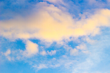 Beautiful sky with white clouds background 
