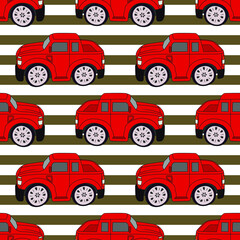 Childrens cars seamless pattern. Vector stock illustration eps10.