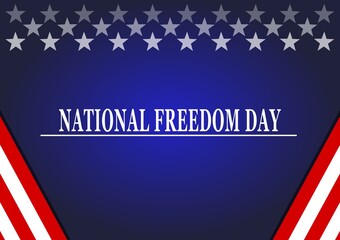 National Freedom Day. February 1. Holiday concept. Template for background