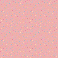 Confetti sweet candy dots love seamless pattern background in pastel colors.