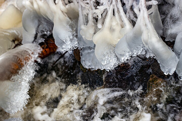 close up of ice on the ground, nacka, 