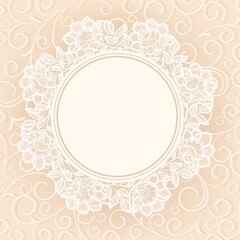 Template  frame design for greeting card