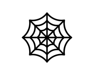 Spider Web Minimalistic Flat Line Outline Stroke Icon Pictogram Symbol