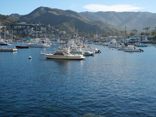 Fototapeta na wymiar boats in Catalina island