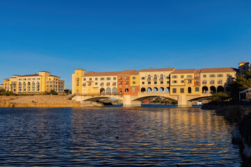 Afternoon view of the beautiful scenery around Lake Las Vegas