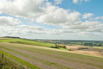 Fototapeta na wymiar Wiltshire countryside in the summertime.
