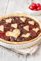 Cherry jam tart