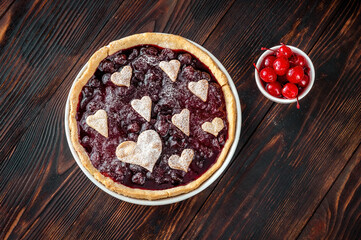 Cherry jam tart