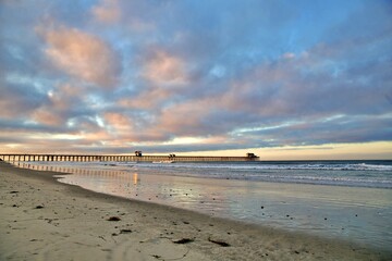 Strand von Oceanside in der Morgendämmerung