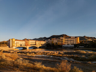 Fototapeta premium Afternoon view of the beautiful scenery around Lake Las Vegas