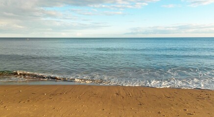 Bournemouth beach in the summertime.