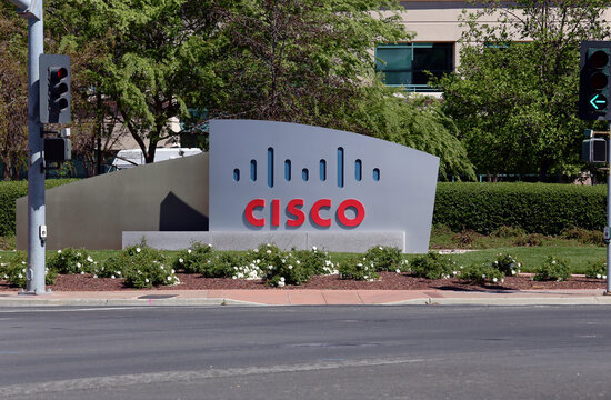 San Jose, CA, USA - March 18, 2014: A sign in front of the Cisco Systems Headquarters.