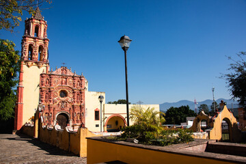 Obraz premium The Misión Santa María del Agua de Landa Franciscan mission in the Sierra Gorda mountains, Queretaro, Mexico