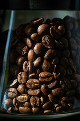 coffee beans in a cup