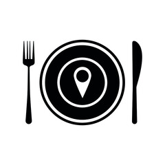 Fork & Knife Restaurant Icon vector eps