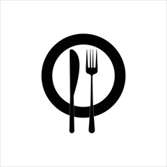 Fork & Knife Restaurant Icon vector eps