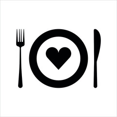 Fork & Knife Restaurant Icon vector eps