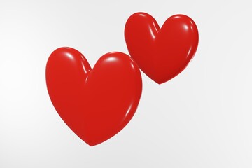 red hearts