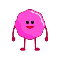 monster character illustration. pink color combination, with a simple and flat design. suitable for logo design, book cover, etc.