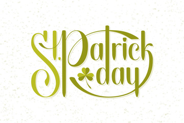 St Patrick day lettering texture